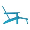 Flash Furniture Blue Adirondack Chair with Ottoman and Cupholder LE-HMP-1045-110-BL-GG
